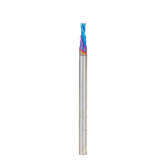 Amana tool 46239-K SC Spektra Extreme tool Life Coated Spiral Plunge 3/32 Dia x 1/4 CH x 1/8 SHK 2 Inch Long Down-Cut Router Bit