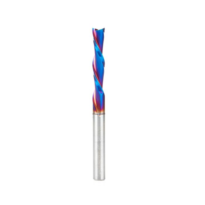 Amana tool 46421-K SC Spektra Extreme tool Life Coated Spiral Plunge 1/4 Dia x 1-1/4 CH x 1/4 SHK 3 Inch Long Down-Cut Router Bit