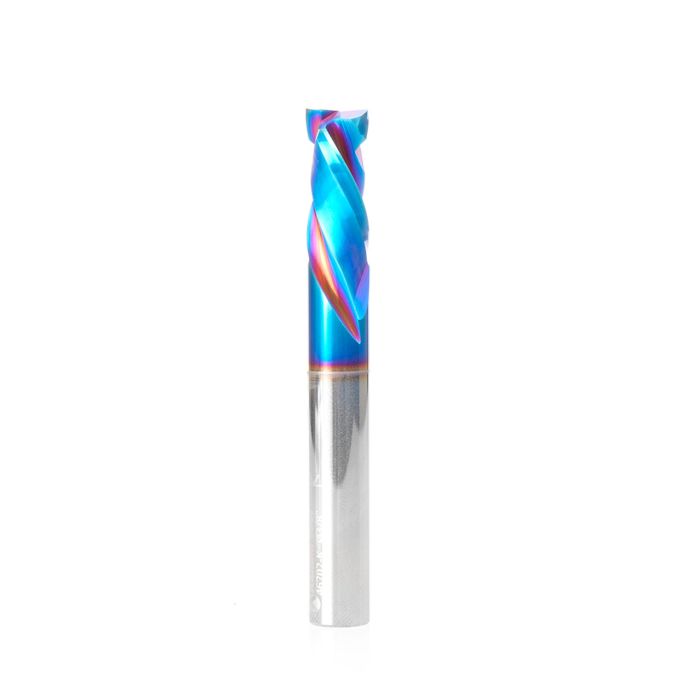 Amana tool 46702-K CNC SC Spektra Extreme tool Life Coated Compression Spiral 3/8 D x 7/8 CH x 3/8 SHK x 3 Inch Long 2 Flute Router Bit for Birch Plywood
