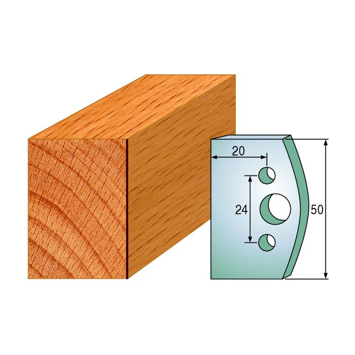 CMT 690.500 Pair of Profiled Knives for Shaper Cutters, 1-31/32-Inch Cutting Length, 5/32-Inch Thickness