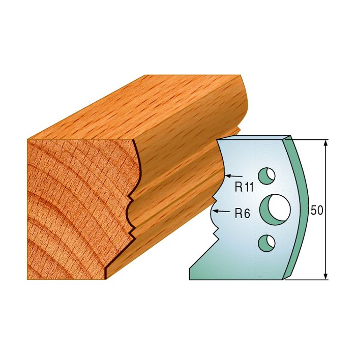 CMT 690.503 Pair of Profiled Knives for Shaper Cutters, 1-31/32-Inch Cutting Length, 5/32-Inch Thickness Shaper Cutter