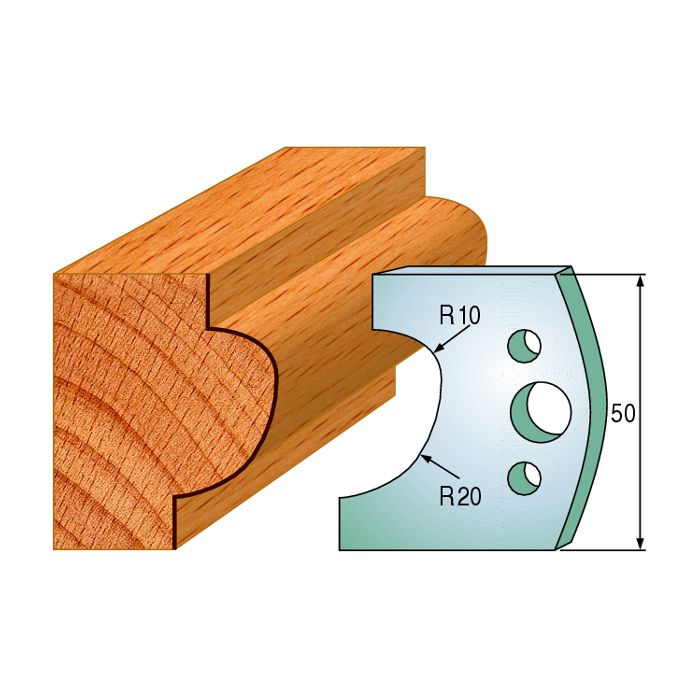 CMT 690.504 Pair of Profiled Knives for Shaper Cutters, 1-31/32-Inch Cutting Length, 5/32-Inch Thickness Shaper Cutter
