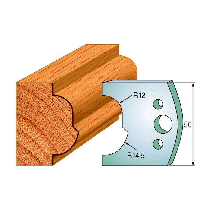 CMT 690.519 Pair of Profiled Knives for Shaper Cutters, 1-31/32-Inch Cutting Length, 5/32-Inch Thickness Shaper Cutter