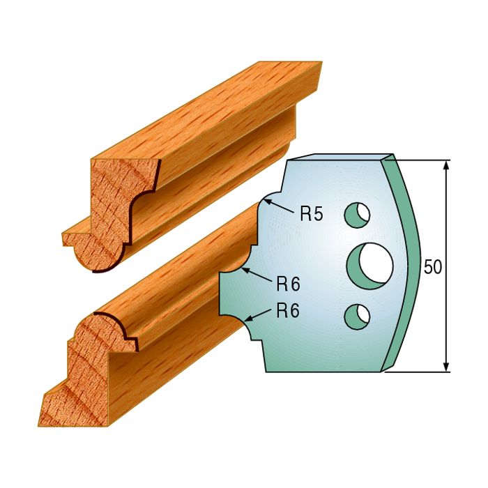 CMT 690.542 Pair of Profiled Knives for Shaper Cutters, 1-31/32-Inch Cutting Length, 5/32-Inch Thickness Shaper Cutter