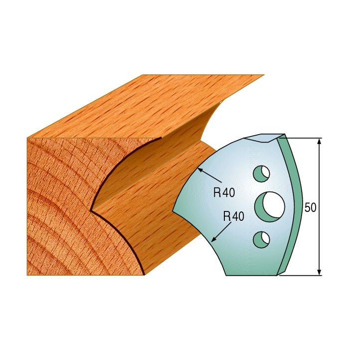 CMT 690.550 Pair of Profiled Knives for Shaper Cutters, 1-31/32-Inch Cutting Length, 5/32-Inch Thickness