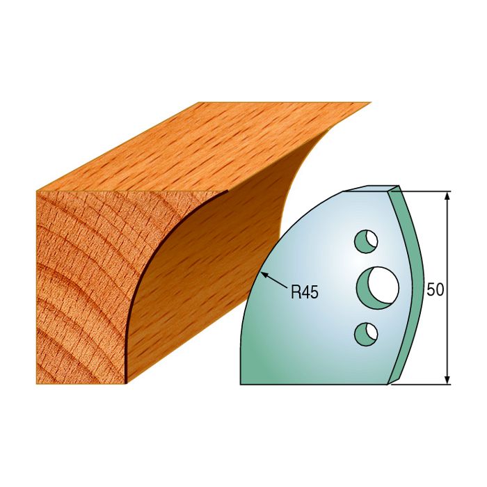 CMT 690.566 Pair of Profiled Knives for Shaper Cutters, 1-31/32-Inch Cutting Length, 5/32-Inch Thickness Shaper Cutter