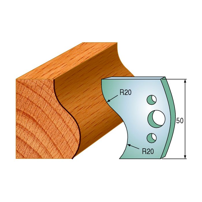 CMT 690.571 Pair of Profiled Knives for Shaper Cutters, 1-31/32-Inch Cutting Length, 5/32-Inch Thickness Shaper Cutter