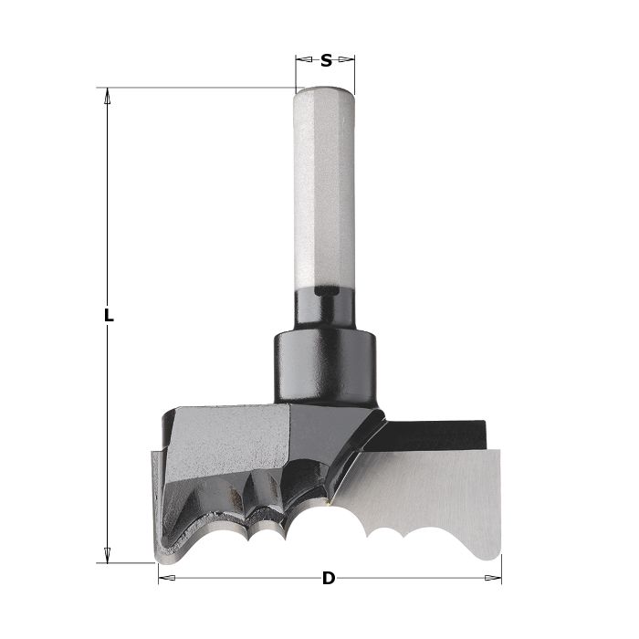 CMT 531.544 Rosette Cutter, 2-1/8-Inch Diameter x 2-27/32-Inch Length, 3/8-Inch Shank
