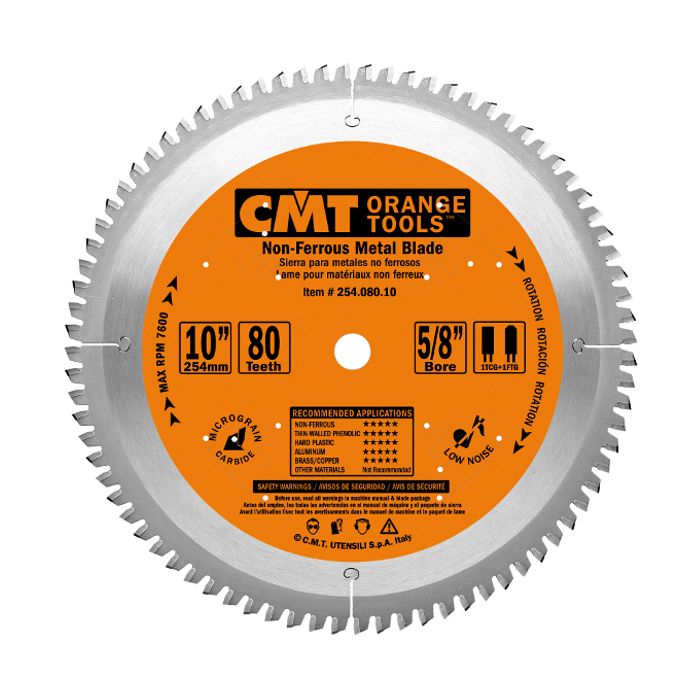 CMT 254.096.12 ITK Industrial Non-Ferrous Metal & Melamine Blade, 12-Inch Diameter X 96 Teeth with 1-Inch Bore, PTFE-Coated