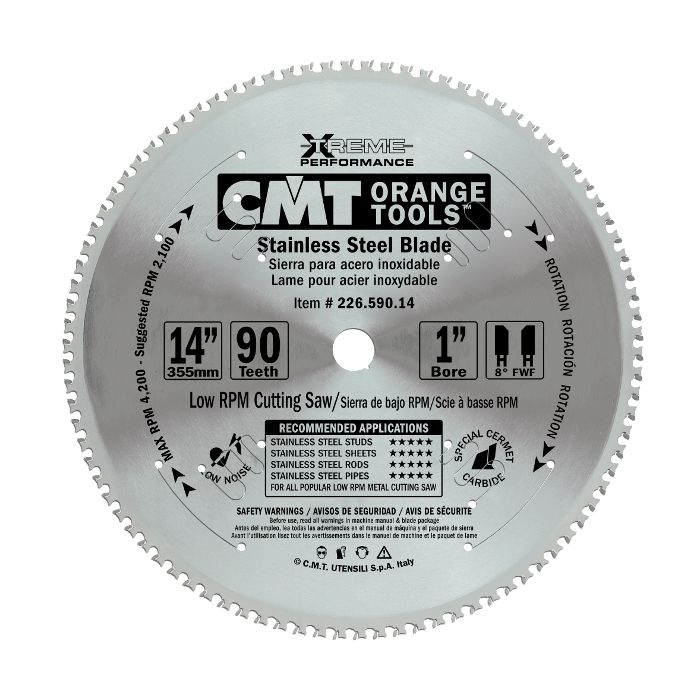 CMT 226.548.08 Stainless Steel Saw Blade, 7-1/4-Inch X 48 Teeth TCG Grind with 5/8-Inch<>Bore