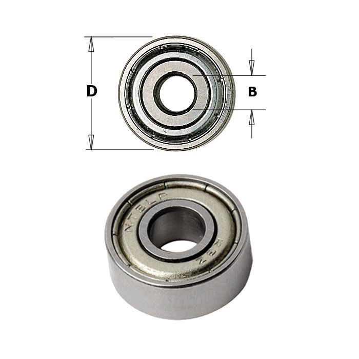 CMT 791.003.00 Bearing, 1/2-Inch Diameter, 3/16-Inch Smaller Diameter