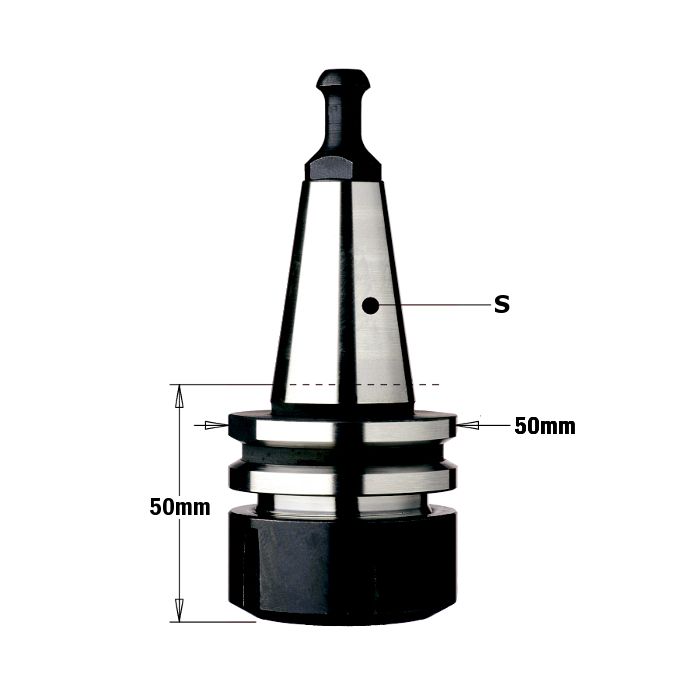 CMT 183.200.02 Chuck with "ER32" Precision Collet, ISO30 Shank, Left-Hand rotation