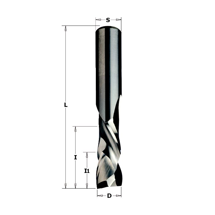 CMT 190.515.11 Solid Carbide Up/Downcut Spiral Mortising Bit, 1/2-Inch