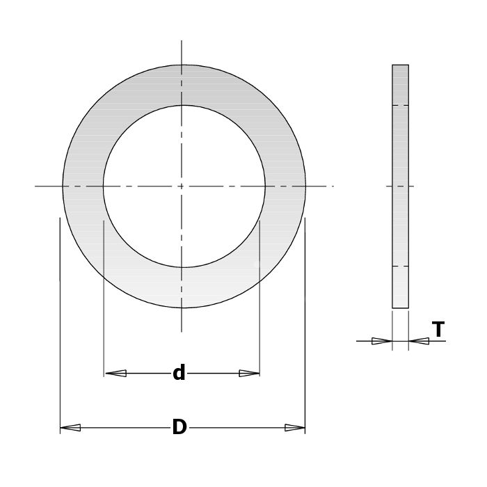 CMT 299.218.00 Reduction Ring for Saw Blades, 5/8-Inch Diameter X 10mm Bore