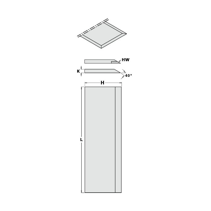 CMT 792.180.30 Pair of HS 18%W Planer and Jointer Knives, 180mm Length, 30mm Height
