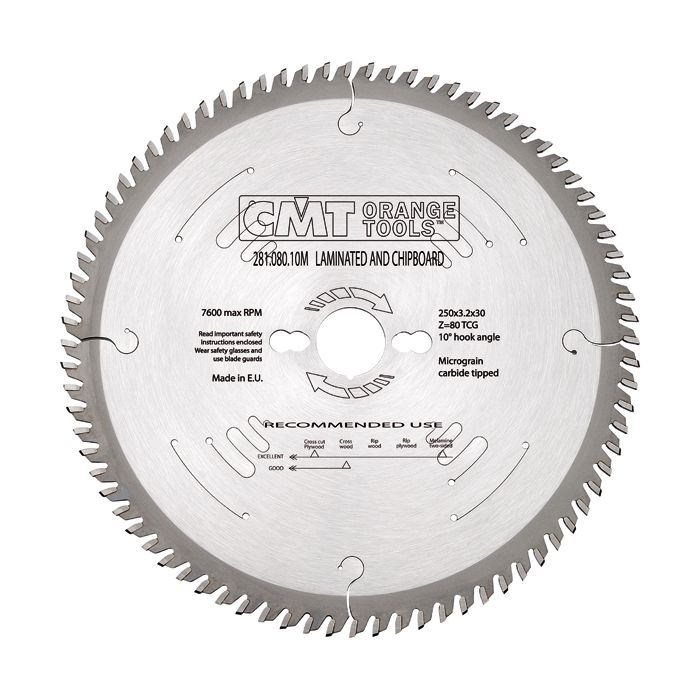 CMT 281.072.12M Industrial Panel Sizing Saw Blade, 300mm (11-13/16-Inch) X 72 Teeth TCG Grind with 30mm Bore