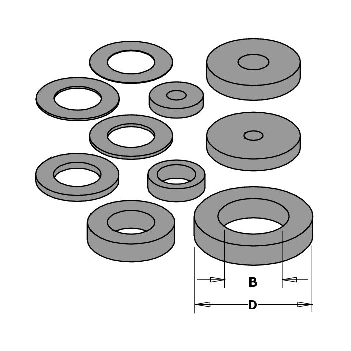 CMT 541.515.00 Shield for assembly, 8mm (5/16-Inch) Bore, 14mm (9/16-Inch) Diameter