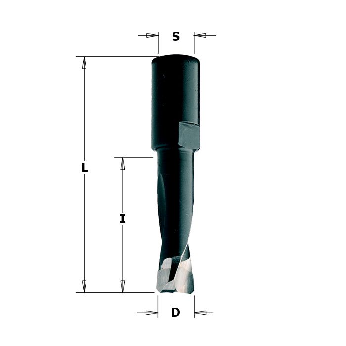 CMT 380.100.11 Bit for Domino Jointing Machines by Festool DF500, 10mm (25/64-Inch), M6x0.75mm Shank