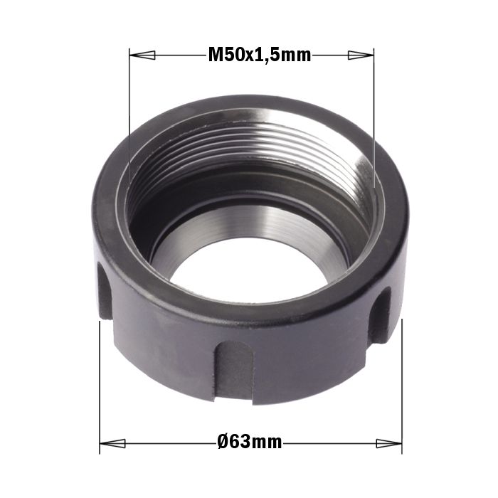 CMT 992.383.01 Clamping Nut for Chucks with ER40 Collet, Right-Hand Rotation