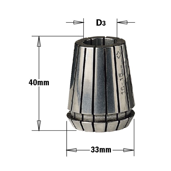 CMT 184.095.00 ER32 Precision Collet, 3/8-Inch Diameter