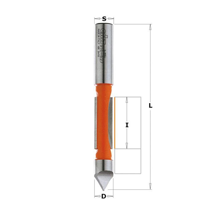 CMT 816.095.11 Panel Pilot Bit with Guide, 1/4-Inch Shank, 3/8-Inch Diameter