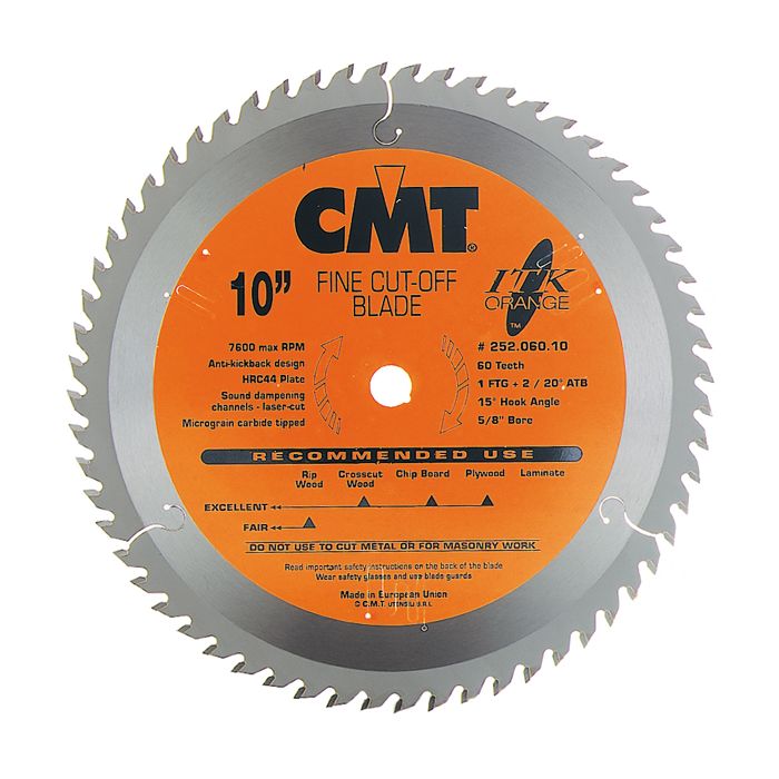 CMT 252.072.12 ITK Industrial Fine Cut-Off Saw Blade, 12-Inch x 72 Teeth 1FTG+2ATB Grind with 1-Inch Bore