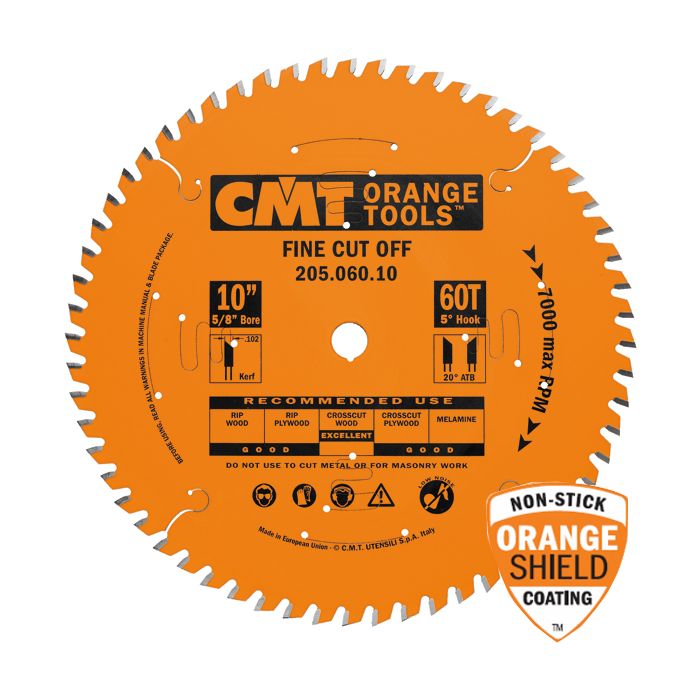 CMT 208.040.07 Industrial Cut-Off ATB Saw Blade, 7-1/4-Inch X 40 Teeth, 5/8-Inch<> Bore, PTFE-Coated
