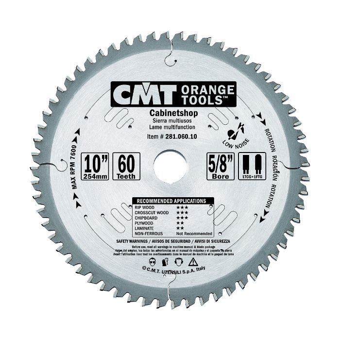CMT 281.084.14 Industrial Cabinetshop Saw Blade, 14-Inch x 84 Teeth TCG Grind with 1-Inch Bore