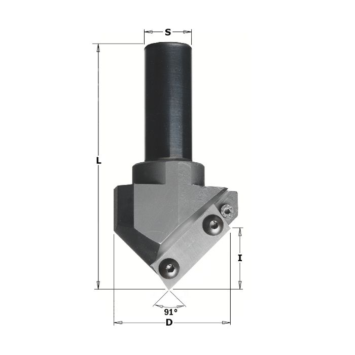 CMT 663.101.11 Insert Carbide V-Groove, folding, signmaking CNC, 2-3/64-Inch Diameter, 20mm Shank