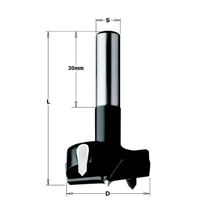 CMT 392.351.11 Hinge Boring Bit, 35mm (1-3/8-Inch) Diameter X 1/2-Inch Parallel Shank