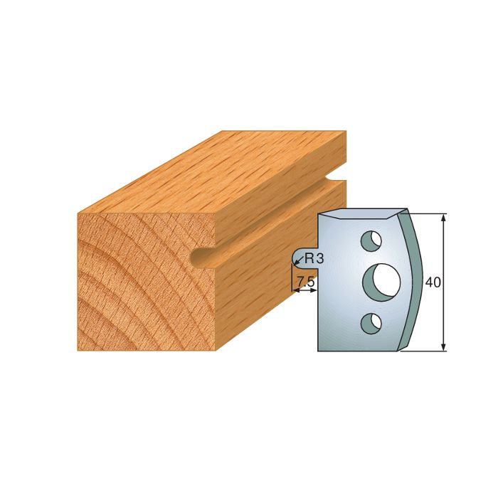 CMT 690.010 Pair of Profiled Knives for Shaper Cutters, 1-37/64-Inch Cutting Length, 5/32-Inch Thickness