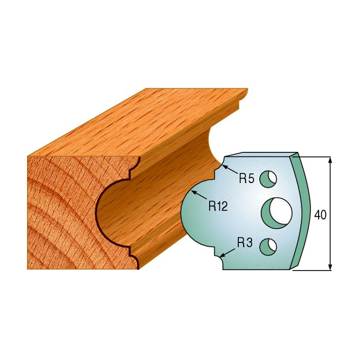CMT 690.018 Pair of Profiled Knives for Shaper Cutters, 1-37/64-Inch Cutting Length, 5/32-Inch Thickness Shaper Cutter