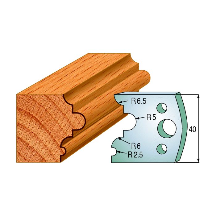 CMT 690.036 Pair of Profiled Knives for Shaper Cutters, 1-37/64-Inch Cutting Length, 5/32-Inch Thickness Shaper Cutter