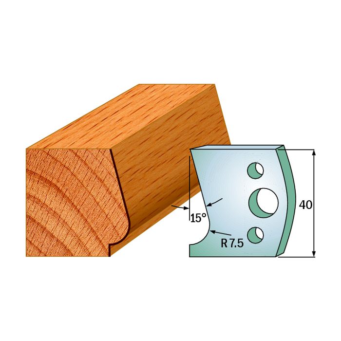 CMT 690.038 Pair of Profiled Knives for Shaper Cutters, 1-37/64-Inch Cutting Length, 5/32-Inch Thickness Shaper Cutter