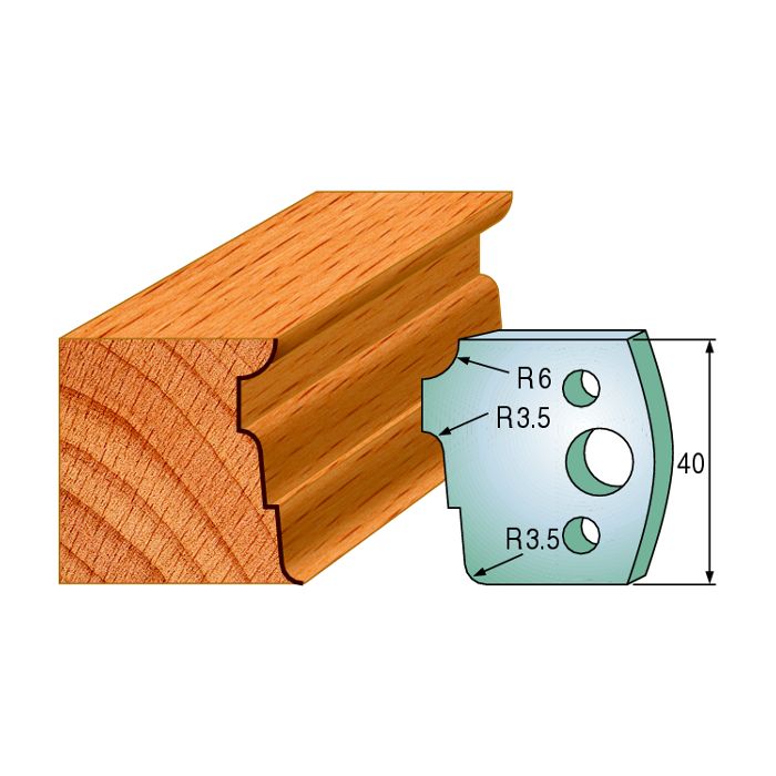 CMT 690.039 Pair of Profiled Knives for Shaper Cutters, 1-37/64-Inch Cutting Length, 5/32-Inch Thickness Shaper Cutter
