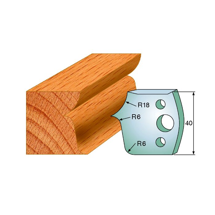 CMT 690.046 Pair of Profiled Knives for Shaper Cutters, 1-37/64-Inch Cutting Length, 5/32-Inch Thickness Shaper Cutter
