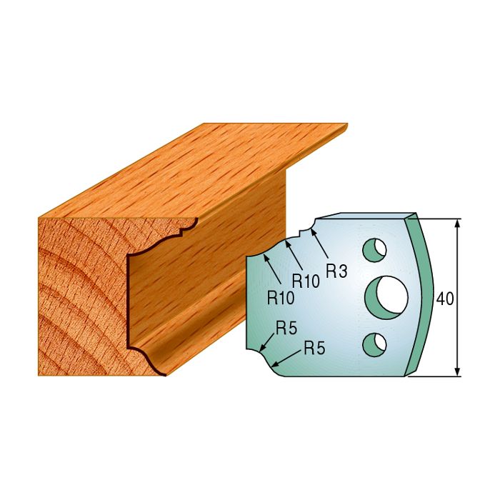 CMT 690.079 Pair of Profiled Knives for Shaper Cutters, 1-37/64-Inch Cutting Length, 5/32-Inch Thickness Shaper Cutter