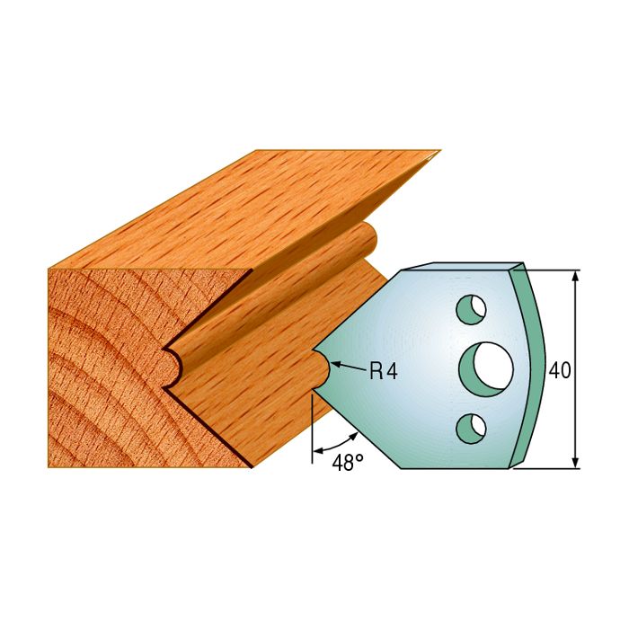 CMT 690.080 Pair of Profiled Knives for Shaper Cutters, 1-37/64-Inch Cutting Length, 5/32-Inch Thickness