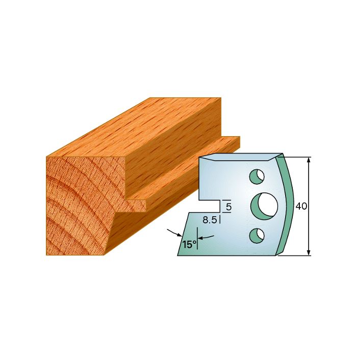 CMT 690.085 Pair of Profiled Knives for Shaper Cutters, 1-37/64-Inch Cutting Length, 5/32-Inch Thickness Shaper Cutter