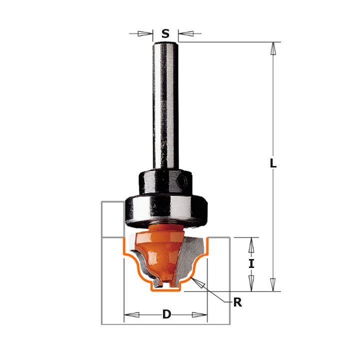 CMT 865.301.11B Classical Panel Ogee Bit, 3/4-Inch Radius, 1/4-Inch Shank