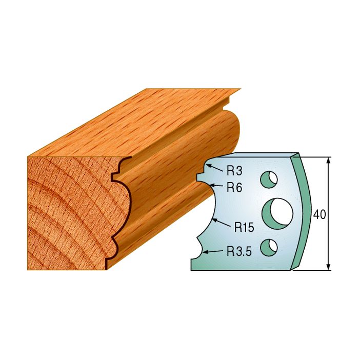 CMT 690.104 Pair of Profiled Knives for Shaper Cutters, 1-37/64-Inch Cutting Length, 5/32-Inch Thickness Shaper Cutter
