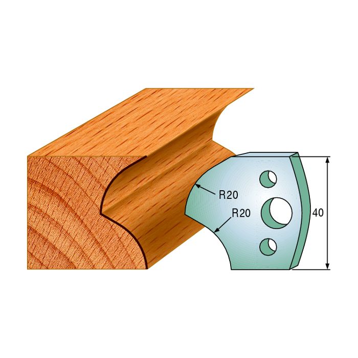 CMT 690.120 Pair of Profiled Knives for Shaper Cutters, 1-37/64-Inch Cutting Length, 5/32-Inch Thickness