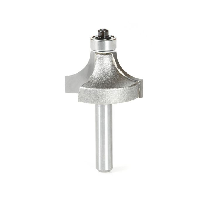 Amana tool 49531 Carbide Tipped Corner Rounding 3/8 Radius x 1-1/8 Dia x 5/8 Cut Height x 1/4 Shank with 3/8 Inch Dia Lower Bal Bearing Router Bit