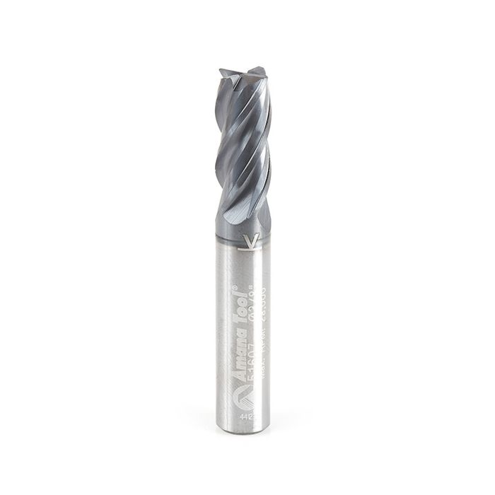 Amana tool 51607 Solid Carbide Spiral CNC Variable Helix for Cement, Cast Iron, Stainless Steel, Steel, Cast Iron and Titanium with AlTiN Coating