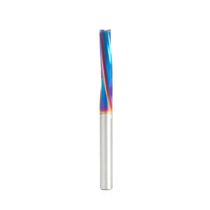 Amana tool 51731-K Spektra Extreme tool Life Coated SC Spiral Finisher 1/4 Dia x 7/8 Cut Height x 1/4 Shank x 3 Inch Long x 3 Flute Down-Cut Router Bit, Leaves an Extra High Surface Finish