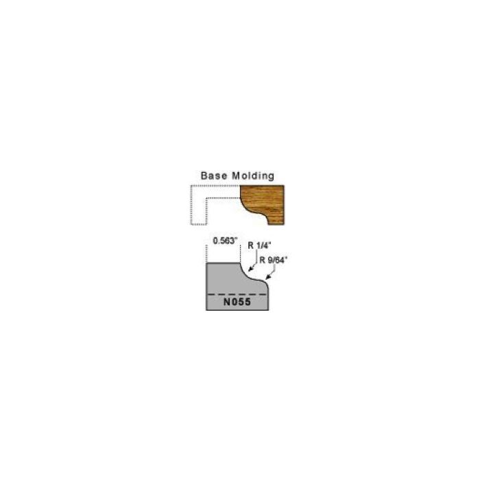 P055 base molding ogee profile