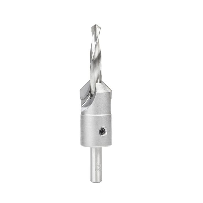 Amana tool 55136 Carbide Tipped 82 Degree Shankless Countersink with Slow Spiral #24 Screw 1 D x 3/8 Dril D x 3/8 Dril SHK