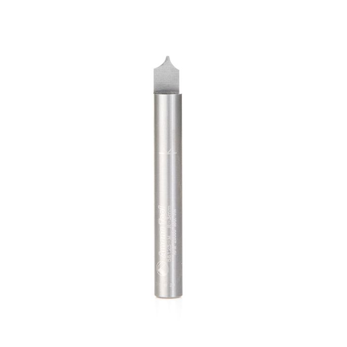 Amana tool 56125-M Solid Carbide Point Cutting Roundover 3mm R x 6mm D x 8mm CH x 6mm SHK x 50mm Long Router Bit for Beadboards