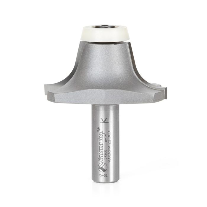 Amana tool 57268 Carbide Tipped Undermount Bowl Solid Surface 2-3/16 Dia x 63/64 Cut Height x 14 Deg Angle x 1/2 Inch Shank Router Bit