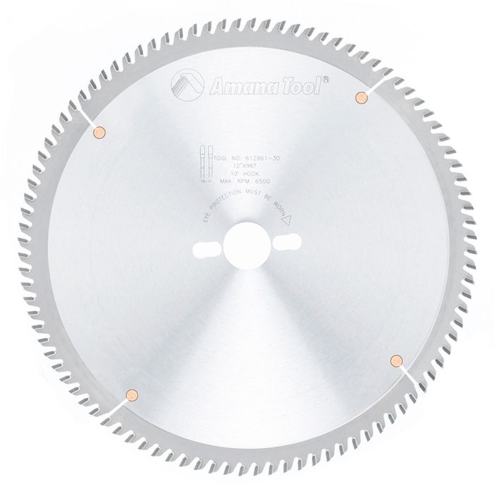 Amana tool 612961-30 Carbide Tipped Fine Cut-Off and Crosscut 12 Inch D x 96T TCG, 10 Deg, 30MM Bore, Circular Saw Blade